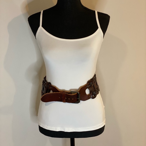 Weaved Genuine Leather Waist Belt - Picture 2 of 9